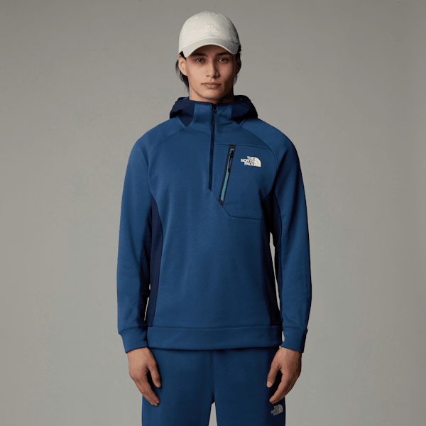 The North Face  Mountain Athletics 1/4 Zip Hooded Fleece Shady Blue-summit Navy