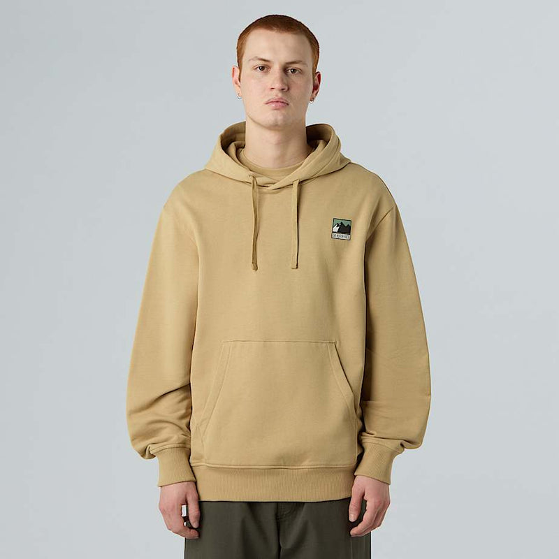 The North Face Mountain Logo Relaxed Hoodie Khaki Stone male