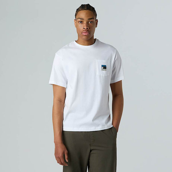 The North Face Mountain Logo Relaxed Pocket T-shirt Tnf White male