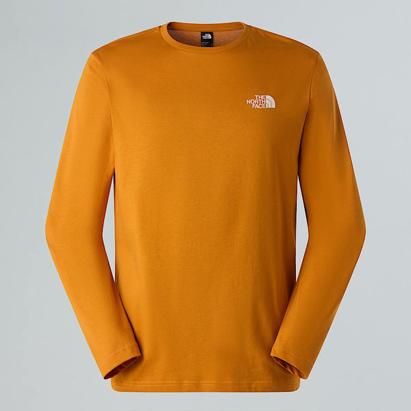 The North Face New Peak Long-sleeve T-shirt Iron Citrus-white Dune male