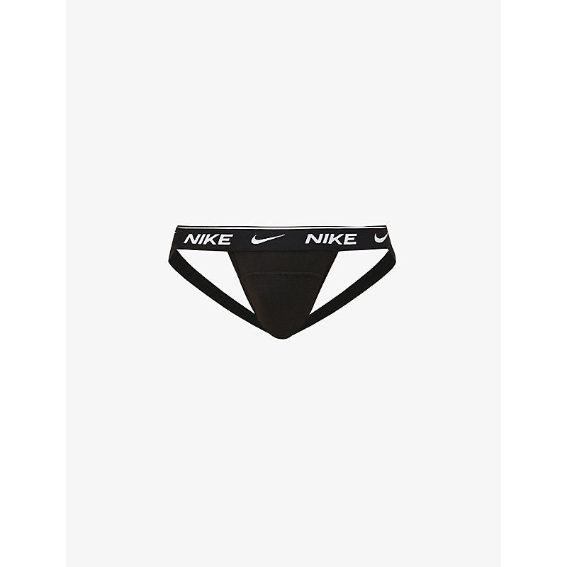 Mens Nike Logo-print stretch-cotton jockstraps pack of three | LYBSTORE