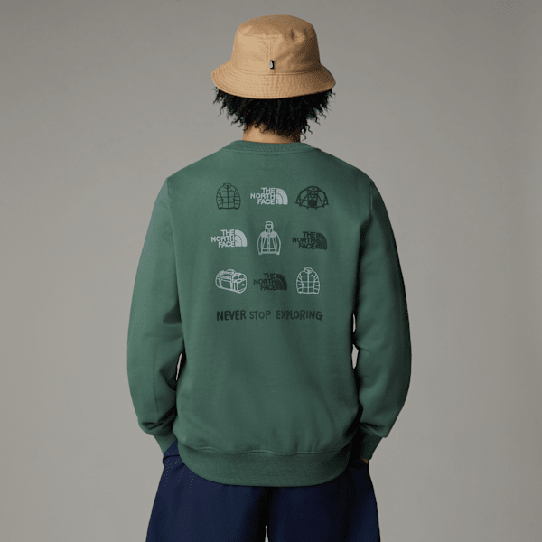 The North Face Men’s Outdoor Graphic Sweatshirt Duck Green