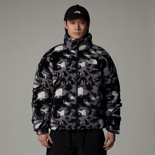 The North Face Men's Polar Nuptse Jacket Tnf Black Liquid Print