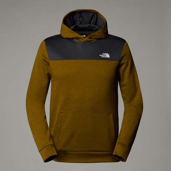 The North Face Men’s Reaxion Fleece Pullover Hoodie Moss Green Dark Heather-asphalt Grey