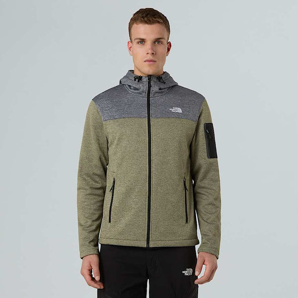 The North Face Tech Emilio Fleece Jacket Tnf Black Heather-forest Olive Light Heather male