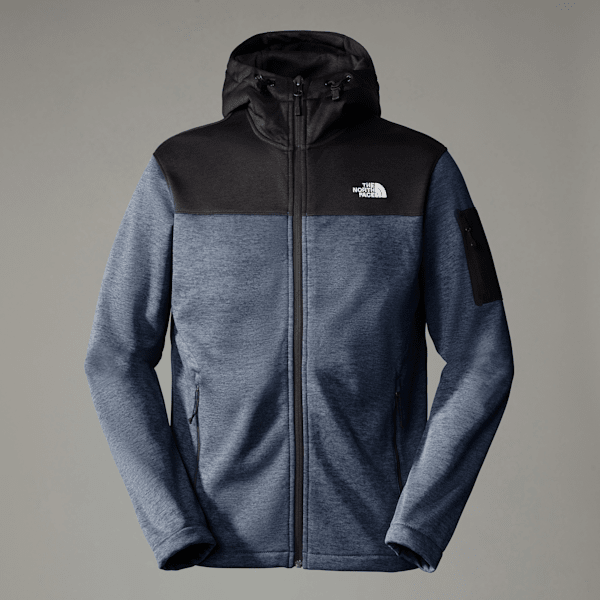 The North Face Men's Tech Emilio Hooded Fleece Shady Blue Dark Heather/tnf Black Heather 