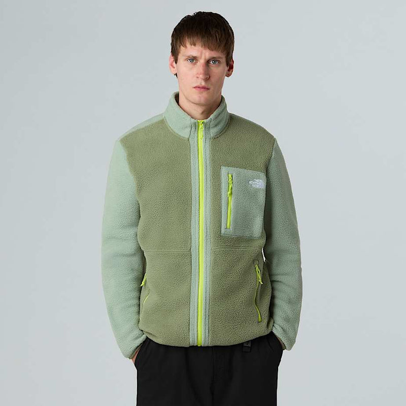 The North Face ’s Yumiori Full zip Fleece Jacket Bark Mist slate Moss fizz Lime