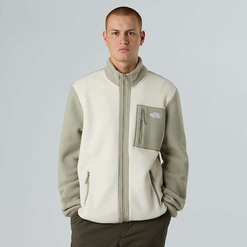 The North Face Yumiori Full-zip Fleece Jacket White Dune-clay Grey-clay Grey male