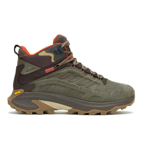 Merrell Moab Speed 2 Leather Mid Waterproof Green | LYBSTORE