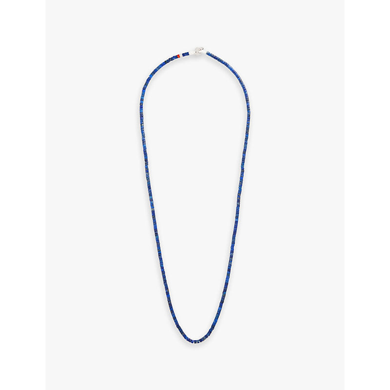 Miansai Zane sterling-silver and lapis beaded necklace | LYBSTORE