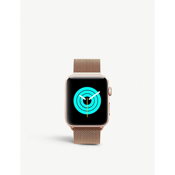 Mintapple Apple Watch Gold Aluminium milanese loop strap 42mm/44mm/45mm | LYBSTORE