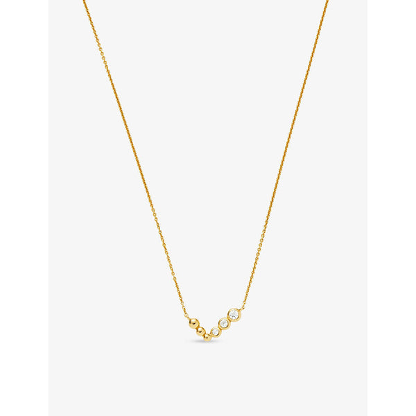 Womens Missoma Articulated 18ct recycled yellow gold-plated vermeil recycled sterling-silver and cubic zirconia pendant necklace