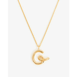 Womens Missoma Initial 18ct yellow gold-plated vermeil recycled sterling-silver pendant necklace