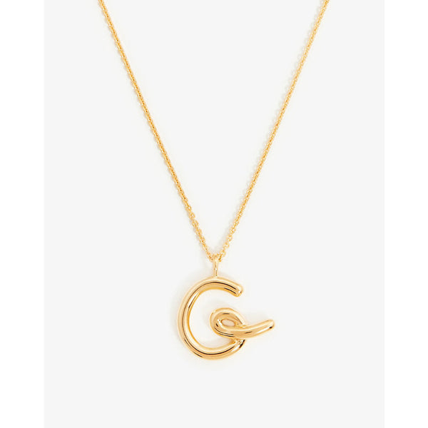 Womens Missoma Initial 18ct yellow gold-plated vermeil recycled sterling-silver pendant necklace