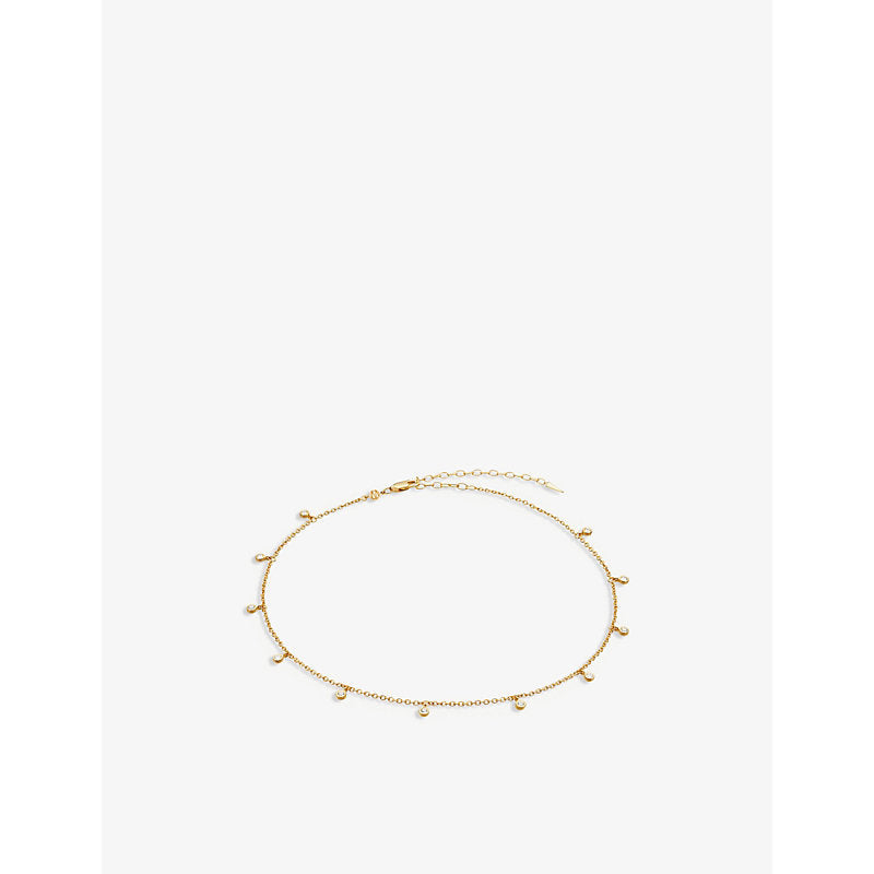 Womens Missoma Interstellar 18ct gold-plated vermeil sterling silver drop choker