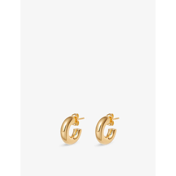 Womens Missoma Mini Chubby 18ct yellow gold-plated brass hoop earrings