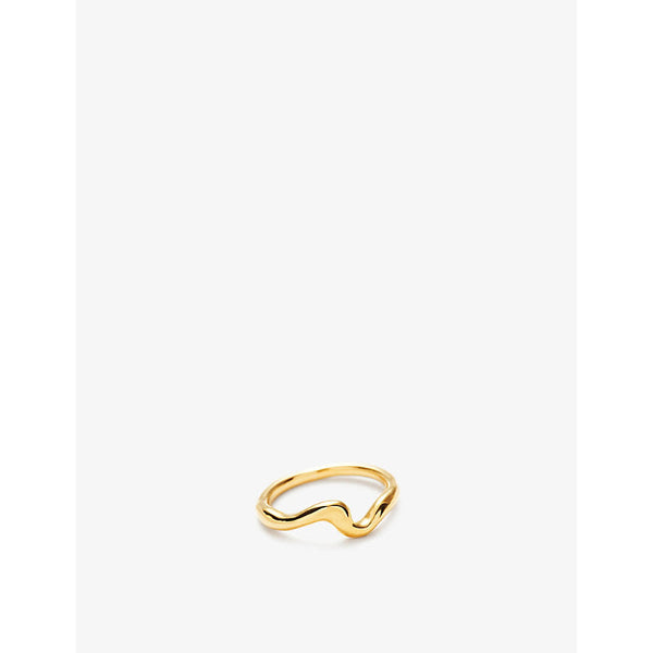 Womens Missoma Molten Wave recycled 18ct gold-plated recycled sterling-silver ring