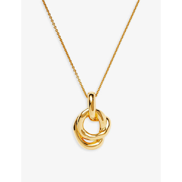 Womens Missoma Molten twisted double 18ct yellow gold-plated brass pendant necklace