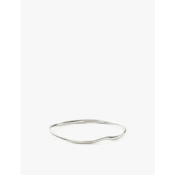 Womens Missoma Ripple rhodium-plated sterling-silver bangle