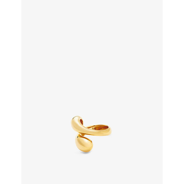 Womens Missoma Savi double-band recycled 18ct yellow-gold-plated vermeil sterling-silver ring