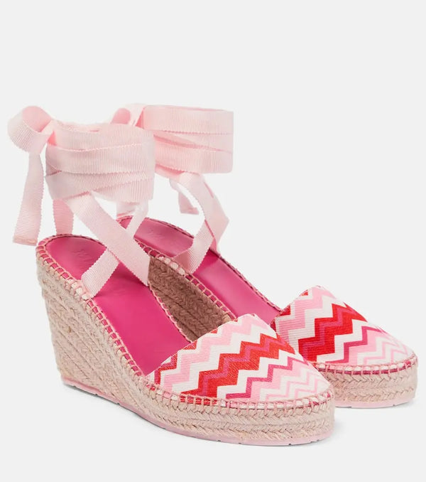 Missoni Chevron canvas espadrille wedges | LYBSTORE