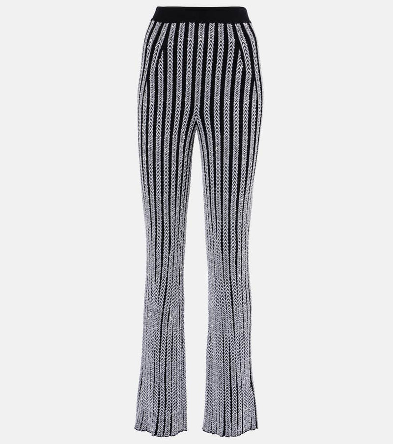 Missoni Chevron lamé flared pants