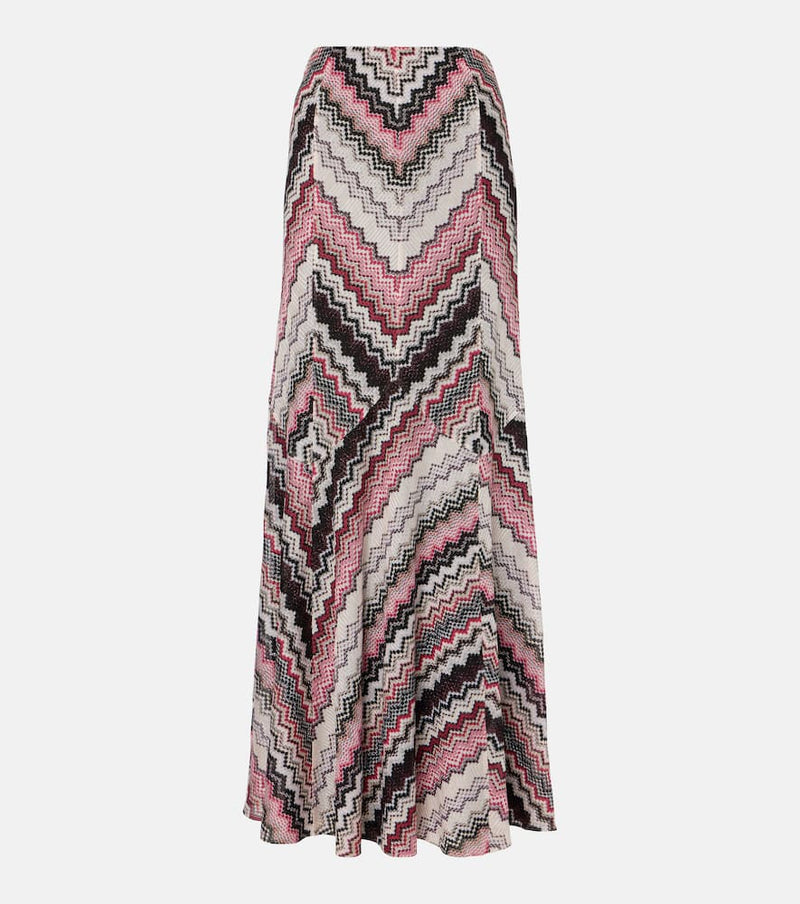 Missoni Knitted lamé maxi skirt