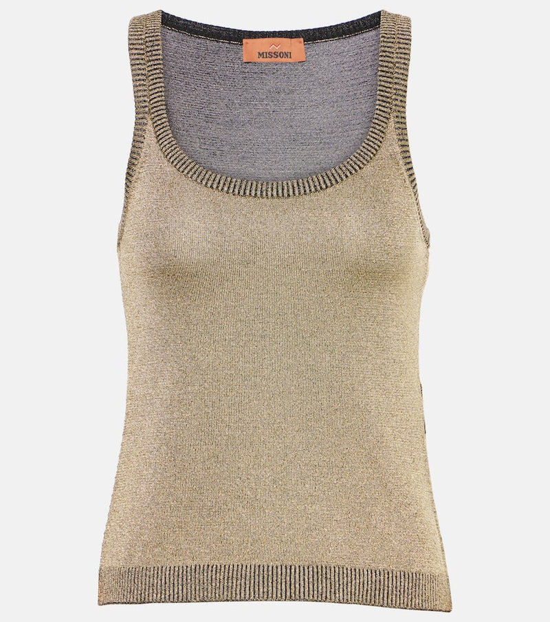 Missoni Knitted lamé tank top