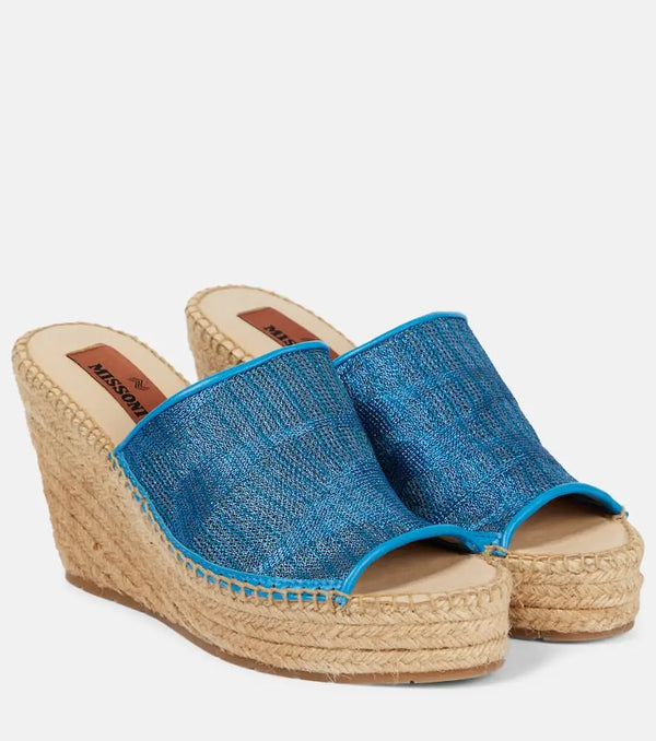 Missoni Mare Jacquard wedge mules | LYBSTORE