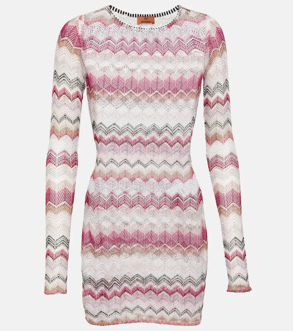 Missoni Mare Zig Zag crochet minidress | LYBSTORE