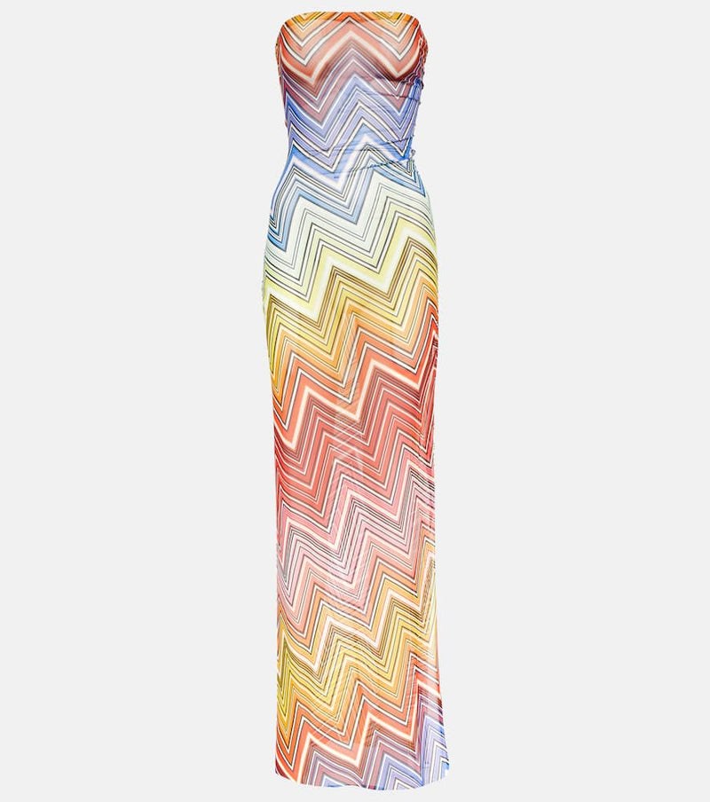 Missoni Mare Zig Zag strapless beach dress