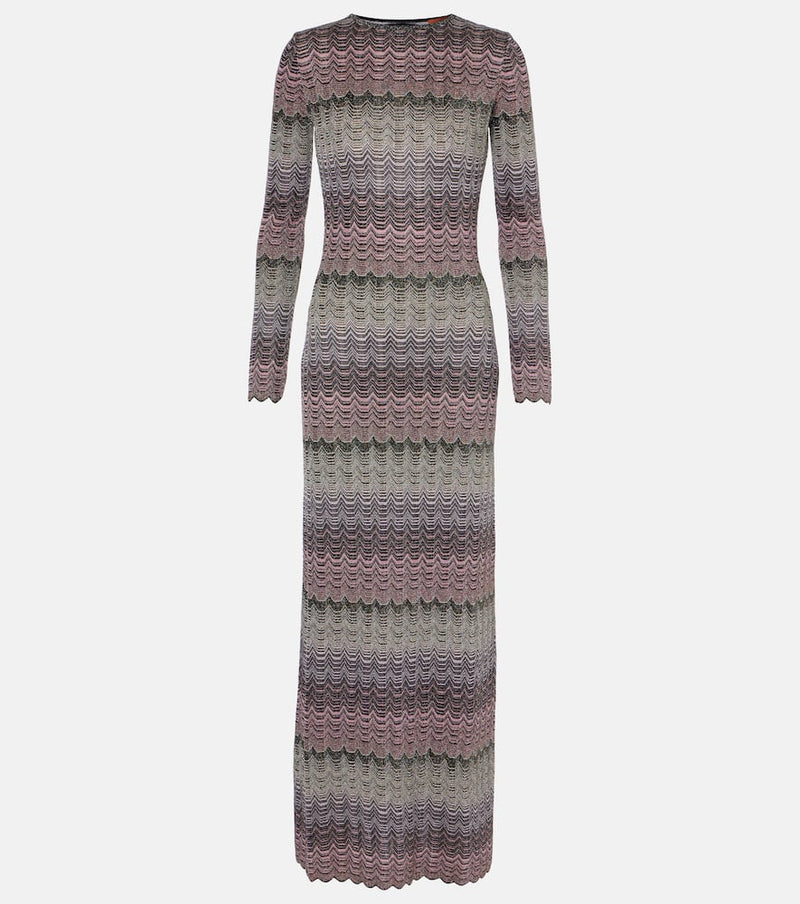 Missoni Open-back lamé maxi dress