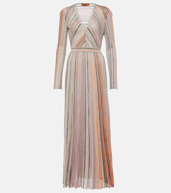 Missoni Pleated sequined lamé maxi dress | LYBSTORE