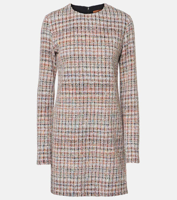 Missoni Sequined checked bouclé minidress