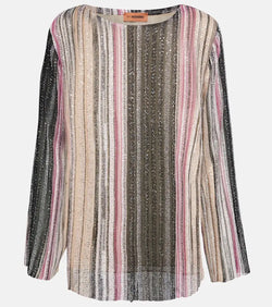 Missoni Sequined striped knit top | LYBSTORE