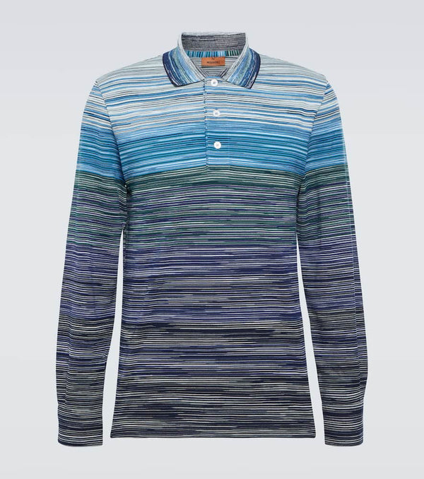 Missoni Space-dyed cotton piqué polo shirt | LYBSTORE