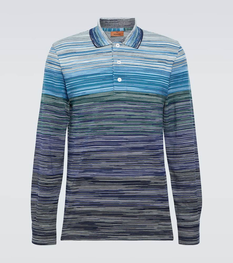 Missoni Space-dyed cotton piqué polo shirt | LYBSTORE