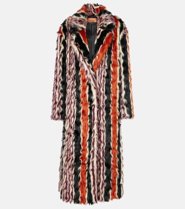 Missoni Striped faux fur coat