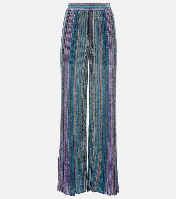 Missoni Striped lamé palazzo pants