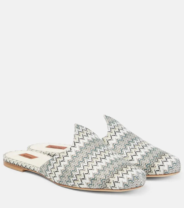 Missoni Zig Zag canvas mules | LYBSTORE