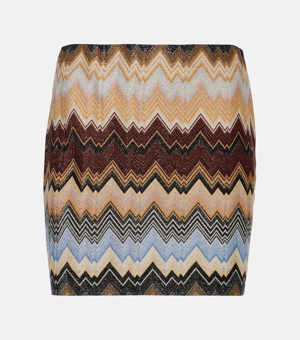 Missoni Zig Zag metallic knit miniskirt