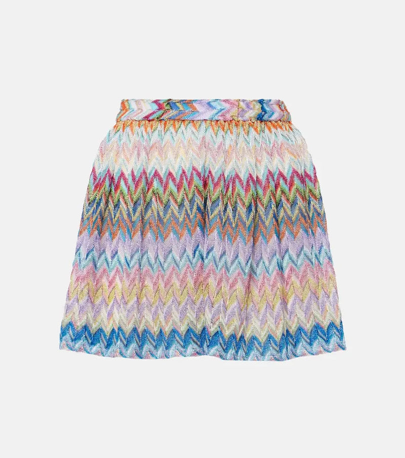 Missoni Zig Zag metallic knit shorts | LYBSTORE