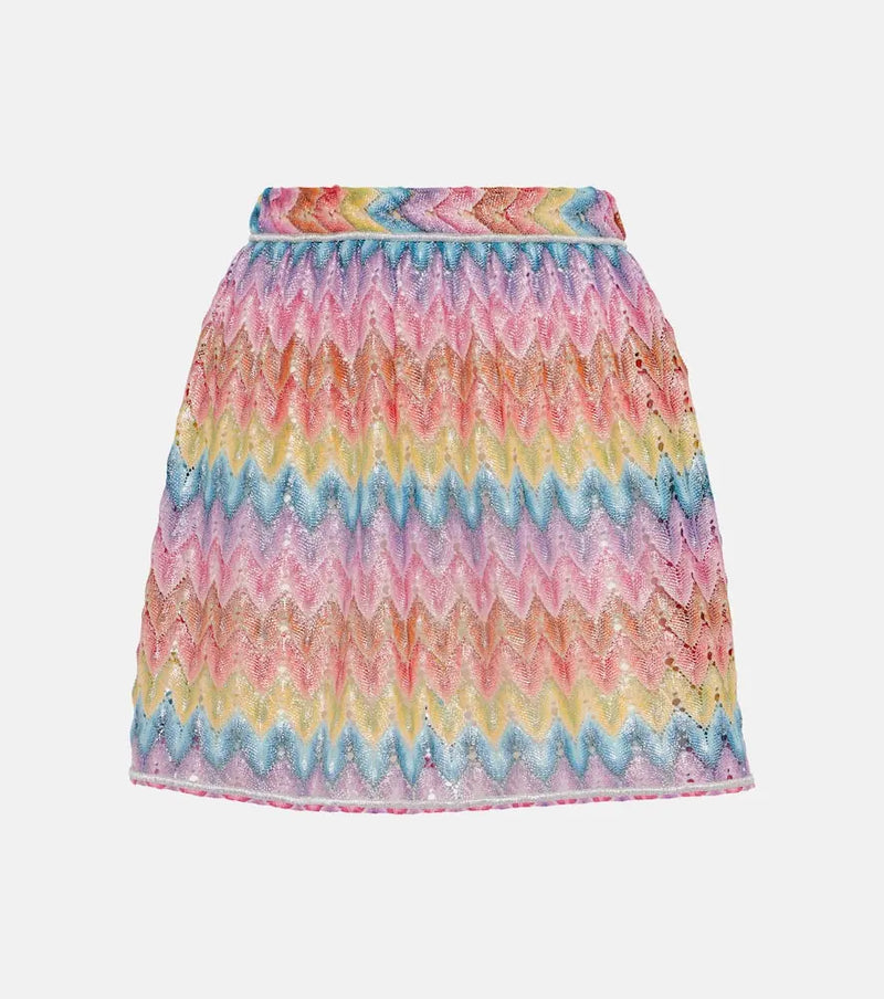 Missoni Zig Zag pointelle miniskirt | LYBSTORE