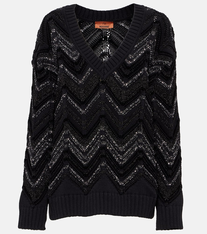 Missoni Zig Zag sequined oversized sweater