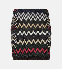 Missoni Zig-zag lamé miniskirt | LYBSTORE