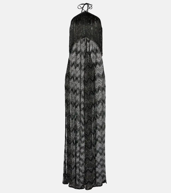 Missoni Zigzag fringed lamé jumpsuit