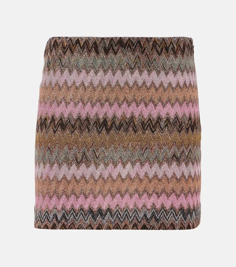 Missoni Zigzag lamé miniskirt | LYBSTORE