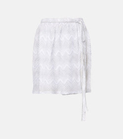 Missoni Zigzag lamé wrap skirt