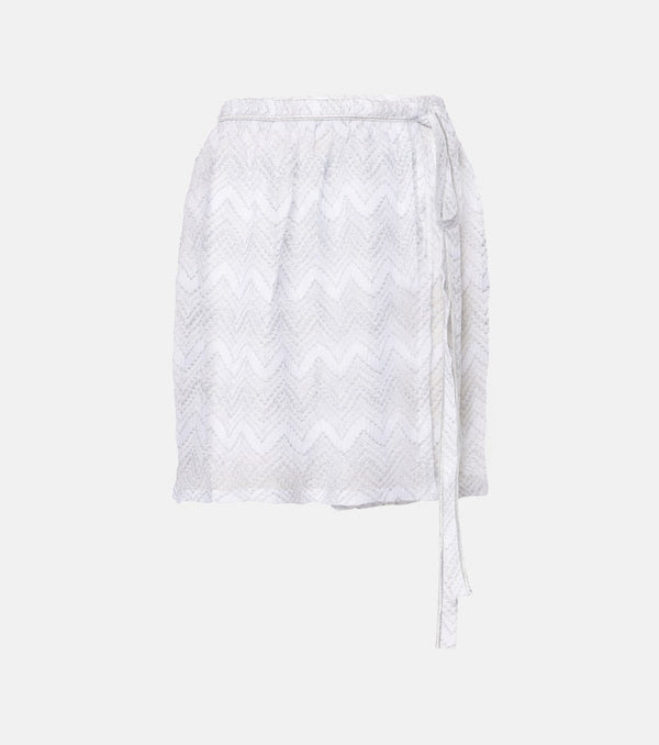 Missoni Zigzag lamé wrap skirt