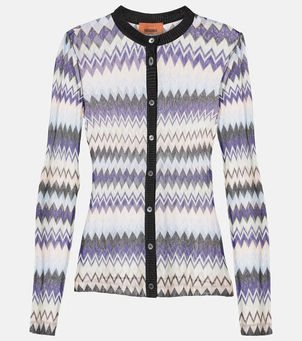 Missoni Zigzag metallic knit cardigan